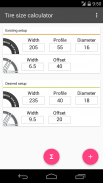 Tire Size Calculator screenshot 0