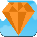 Orange Puzzle Stones Free Icon