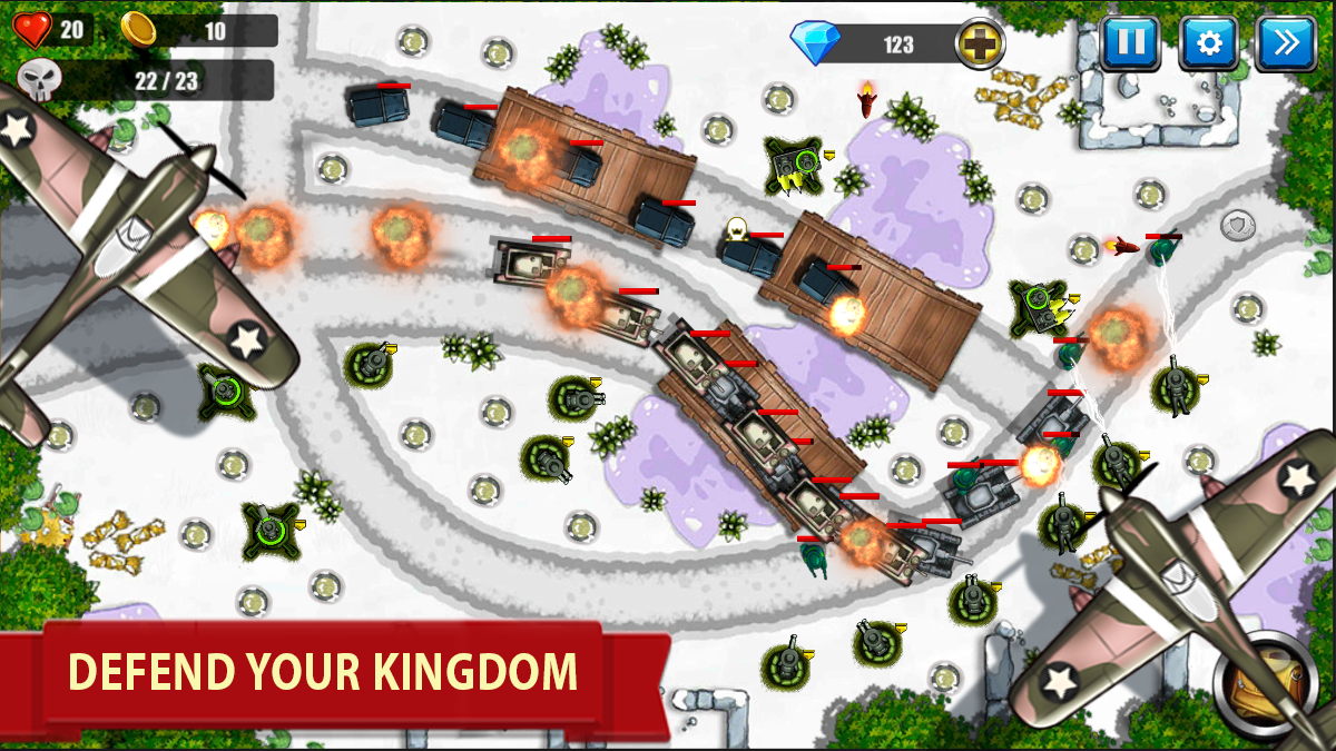 Tower Defense Jogos de Guerra versão móvel andróide iOS apk baixar