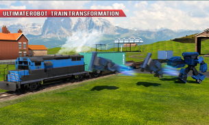 Robo Car Transform: Train Transport Smart Crane 3D screenshot 0