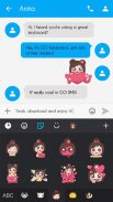 GO Keyboard Kokeshi Sticker screenshot 1