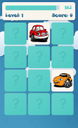 Cars memory game for kids screenshot 0