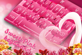 Sweet Pink Keyboard Theme screenshot 2