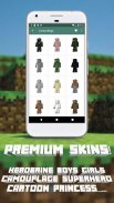 My Minecraft Skins 🔶 Skins grátis Premium PE 2020 screenshot 1