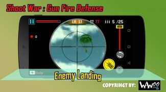 Landing War : Defense Gun Shoot screenshot 8