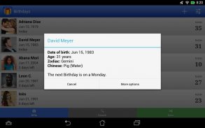 Birthdays for Android screenshot 4