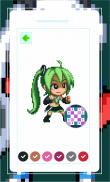 Anime Miku Chibi Pixel Art screenshot 0