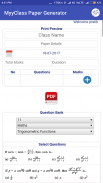 MyyClass Test Paper  Generator CBSE GSEB screenshot 1