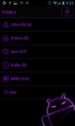 GOSMS DeepPurple Theme - Free screenshot 3