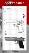 วิธีการวาดอาวุธทีละขั้นตอนวาดบทเรียน screenshot 8