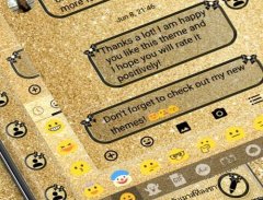 SMS Messages Glitter Gold Ribbon Theme screenshot 1