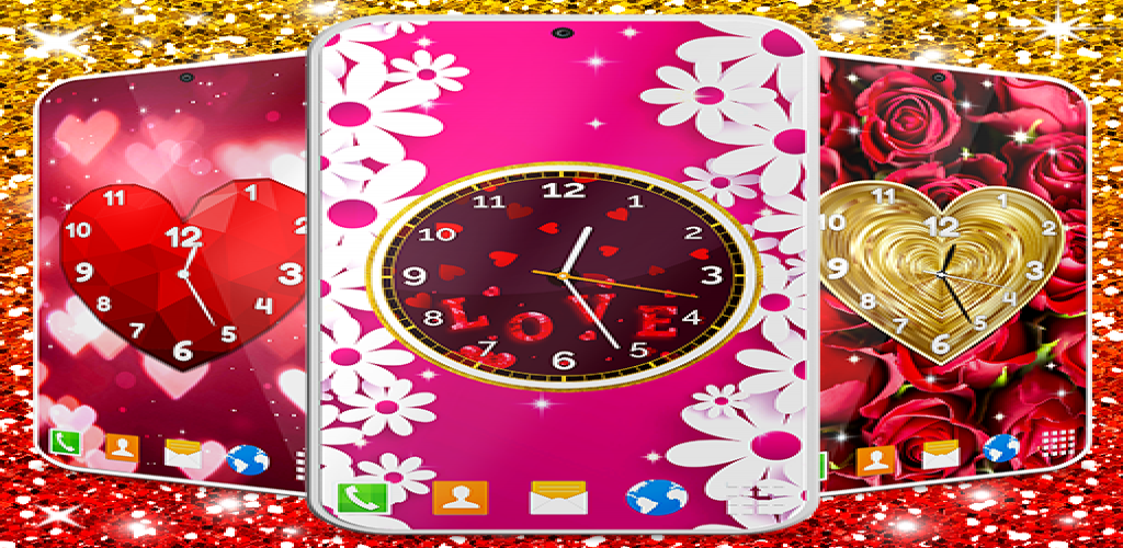 Love Hearts Clock Wallpaper - APK Download for Android | Aptoide