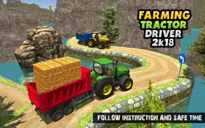 Real Tractor Cargo Transport : New Farming Game 3D screenshot 3