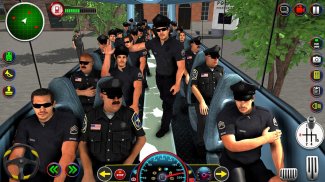 Policía autobús conducción 3D screenshot 2