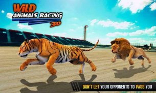 Salvaje Animales Carreras 3D screenshot 1