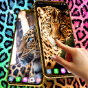 Cheetah leopar canlı duvar kağıdı baskısı Icon
