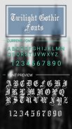 Twilight Gothic Font for FlipFont ,Cool Fonts Text screenshot 2