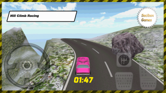 Snow Pink Hill Climb Racing screenshot 2