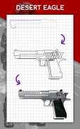 How to draw weapons step by step, drawing lessons screenshot 9
