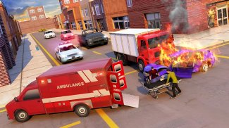 Cidade Ambulância Emergência Resgatar Simulador screenshot 1
