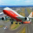 Airplane Flying Simulation 3D Icon