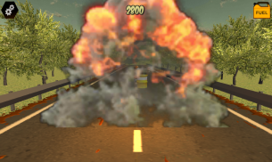3D Zombie War Halloween Car Crash Free Race Games Dia das Bruxas screenshot 3