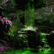 Fantasy Green Waterfall LWP screenshot 3