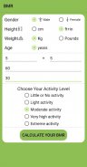 BMI, BMR & Calorie Chart screenshot 3