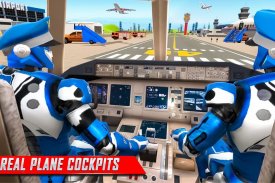 روبوت طائرة محاكاة الطيار - ألعاب الطائرة screenshot 5