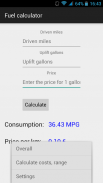Petrol calculator screenshot 1