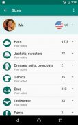 Размеры одежды и обуви screenshot 4