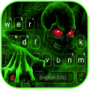 Green Zombie Skull 3 Keyboard