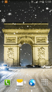 Tuyết ở Paris Hình nền sống screenshot 1