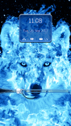 Ice and Fire Wolf Screen Locker Zipper screenshot 2