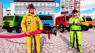 Idle Firefighter Truck Game:Fire Emergency Manager screenshot 1