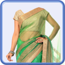 Women Transparent Saree Photo Suit Icon