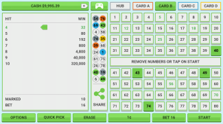 Colorful Keno: Las Vegas Casino Keno 4 Card Keno screenshot 2