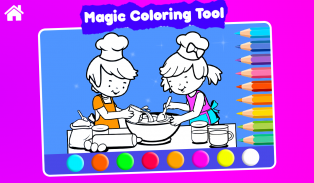 Kitchen Cooking Coloring Book - Kids Coloring Pags screenshot 2