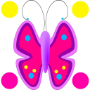 Flores borboletas Doodle Text! Icon