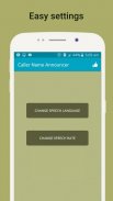 Locutor de nombre de llamada, Flash on call y SMS screenshot 5