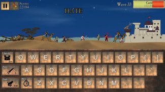 Tipo Defesa - Escrevendo e Escrevendo Jogo screenshot 7