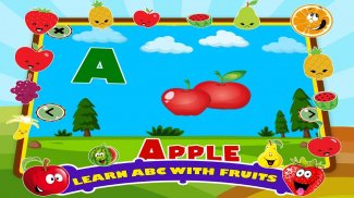 Learn Fruits Alphabet Jeux - Fruit Apprendre l ABC screenshot 1