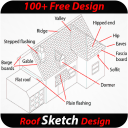 Roof Sketch Design Icon