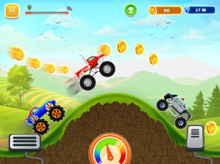 孩子们怪物卡车上坡赛车游戏 screenshot 5