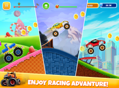 Kids Monster Truck Uphill Racing Game screenshot 1
