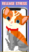 Cats Pixel Art Coloring Book screenshot 1