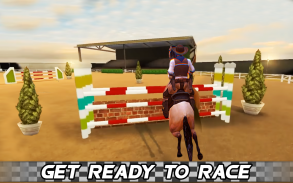 Derby horse Riding Finish Quest Race Jump screenshot 0