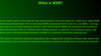 MHR Calculation screenshot 2