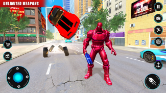 Flying Robot Super Speed Hero: City Rescue Games screenshot 0