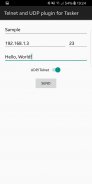 Telnet and UDP sender (with Tasker support) screenshot 1